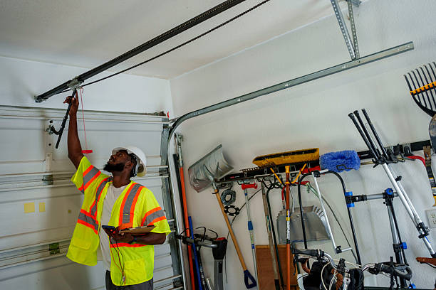 Professional Garage Door Panel Replacement technician working in Colfax, WI